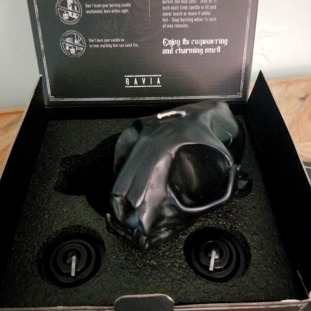 Gavia Cat Skull candle set